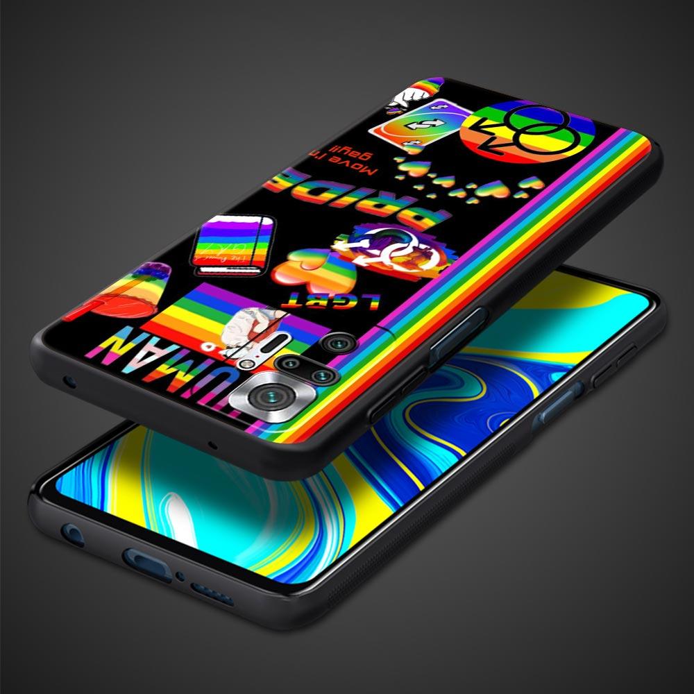 Gay Lesbian Rainbow Pride Phone Case Cover for Redmi 14C 10C Note 15 14 13 12 10 11 K40 Pro Plus Soft TPU Shockproof Shell Capas
