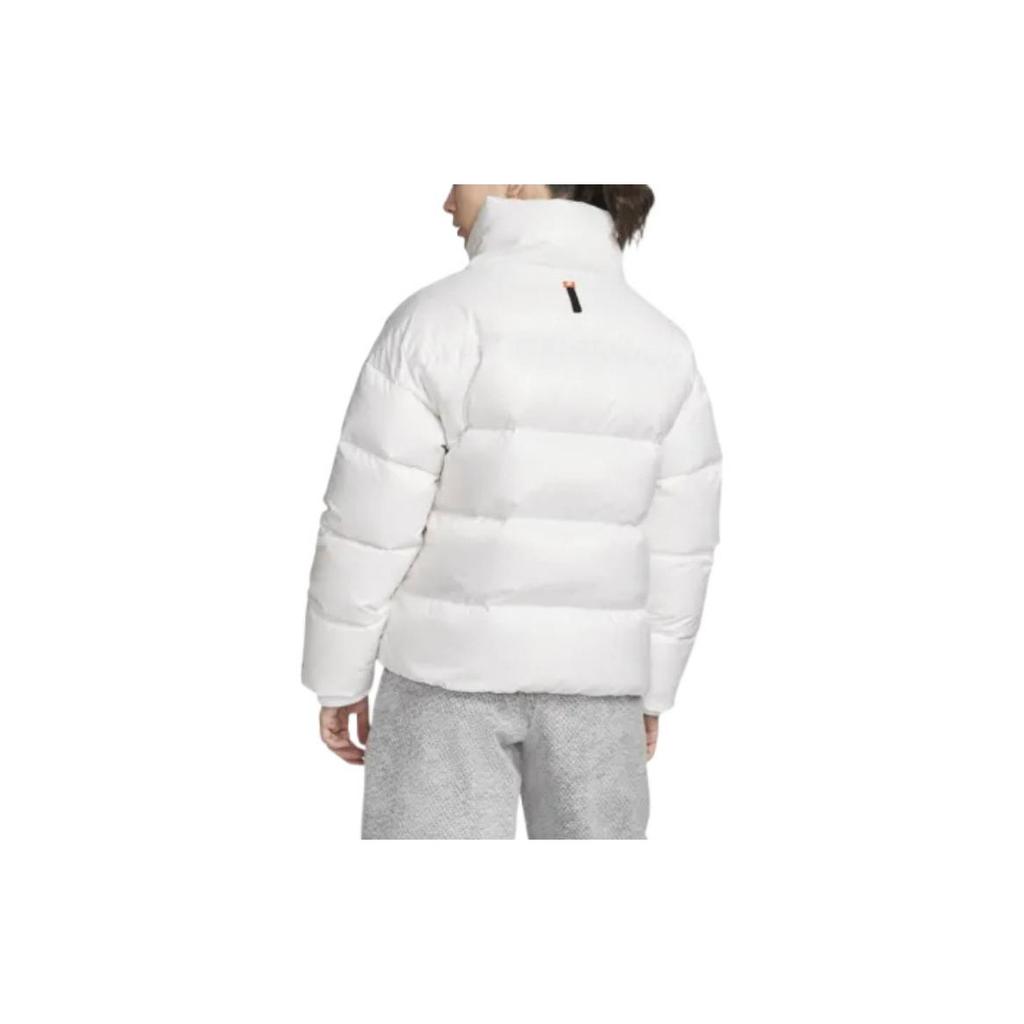 Nike Therma-FIT City Series Kurtka puchowa z nadrukiem logo, z wysokim kołnierzem, damska, odzież wierzchnia, biała DV0555-100