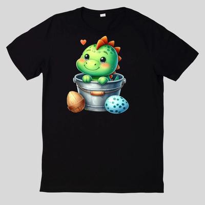 T-Shirt Niedliches Tier im Eimer Baumwolle Fun Spaß Sprüche Lustig Cartoon
