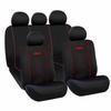 Set setetrekk - MOMO USA - 021 - 11 deler - Svart/Rød - Polyester