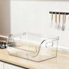Kitchen Seasoning Organizer with Dividers Clear Plastic Storage Box for Spice Packets Sauces Stackable Dustproof Storage Box for Pantry Cabinet