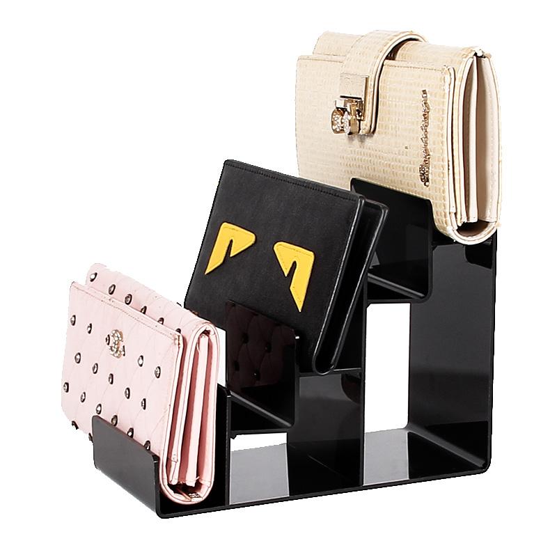 Acrylic Display Stand Multi-layer Step-shaped Wallet Holder Mobile Phone Case Holder Leather Clip Stand Transparent Base