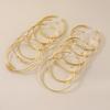 Women's Geometric Pattern Metal Bracelet Set - 12 Pieces, Ancient Craftsmanship, Summer Collection.