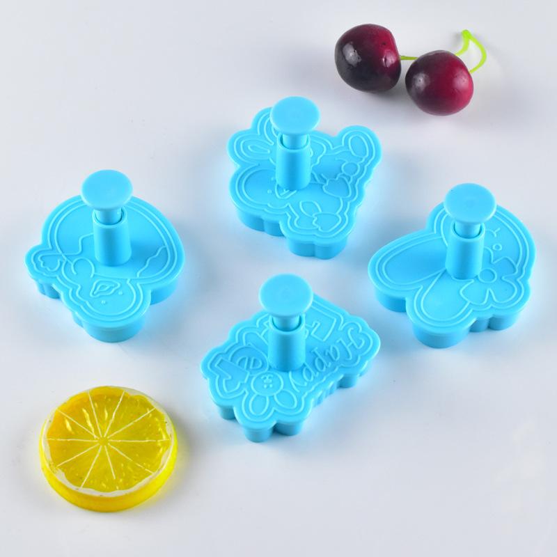 New Blue Easter Egg Cake Mold DIY Cookie Cutters Rabbit Duck Spring Biscuit Fondant Cutter Set Mould Baking Sugarcraft