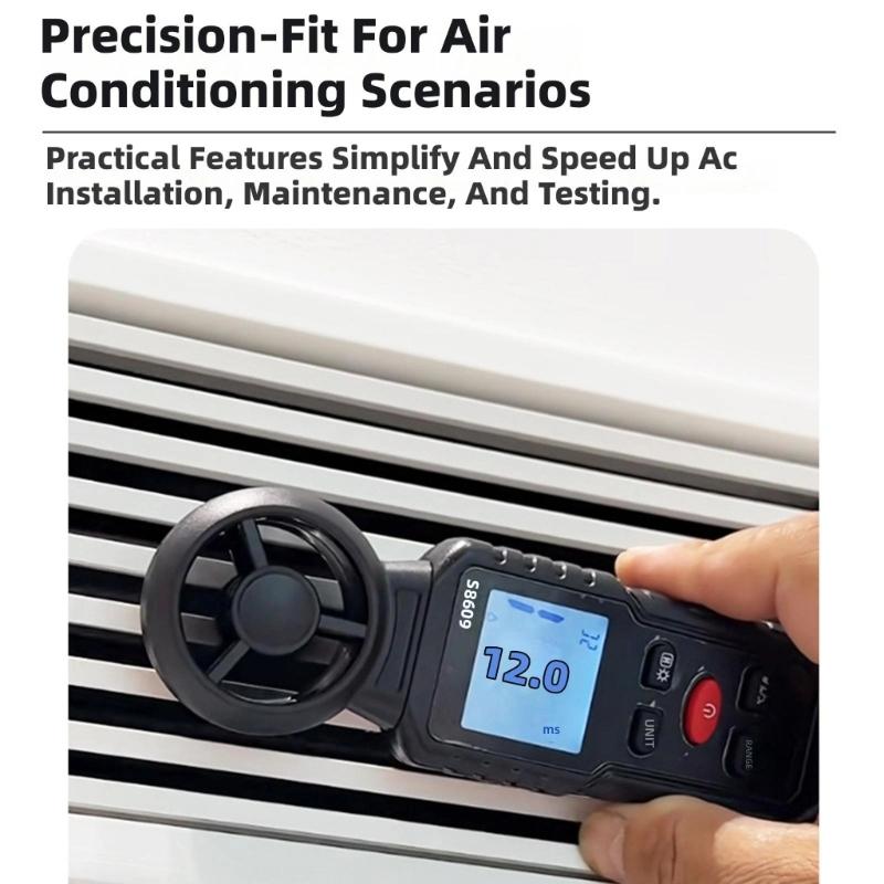 Easy to Carry Wind Tester with Accurate Wind Measurement LCD Screen Immediate Values Wide Scale for Outdoor Use