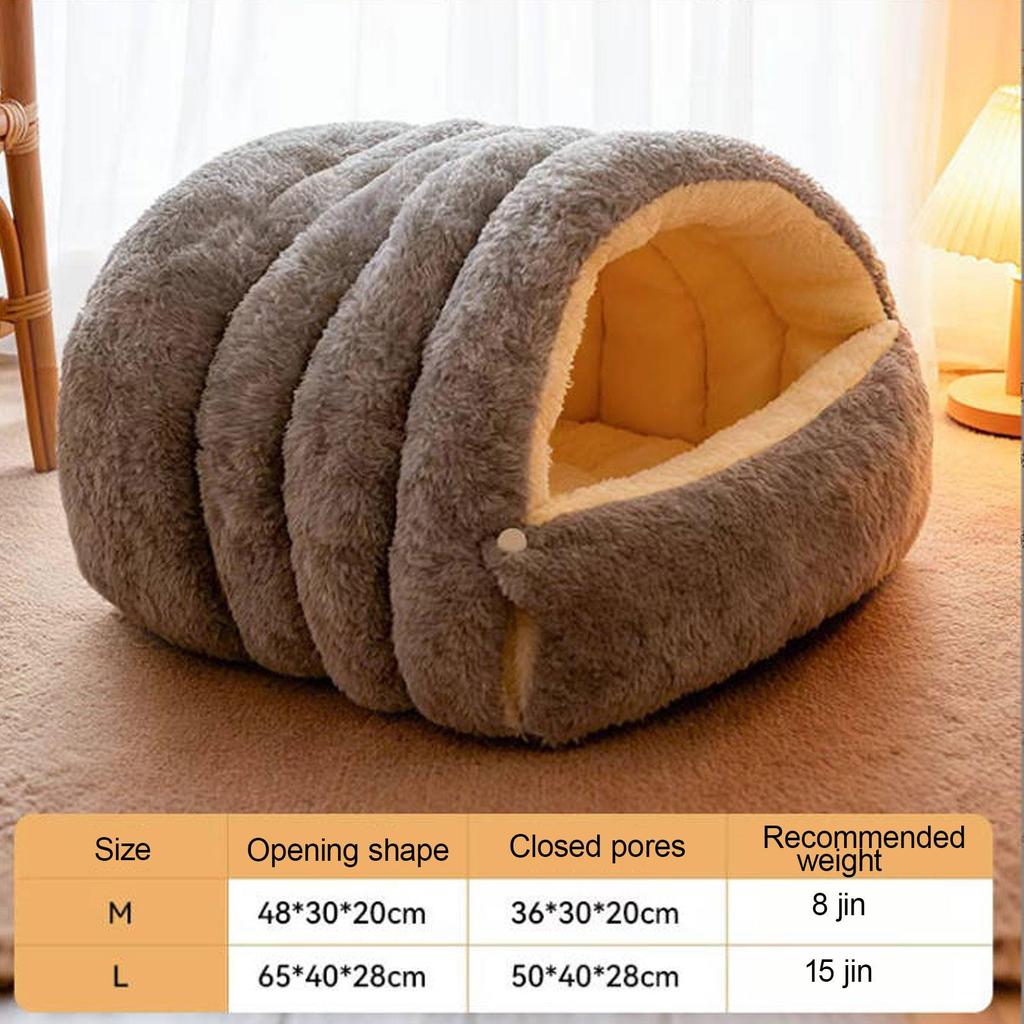 Cat Cave Bed Pet Sleeping Bag Winter Comfortable Warm House Cushion for Pet Supplies Small Dogs Indoor Cats Playing Relaxing