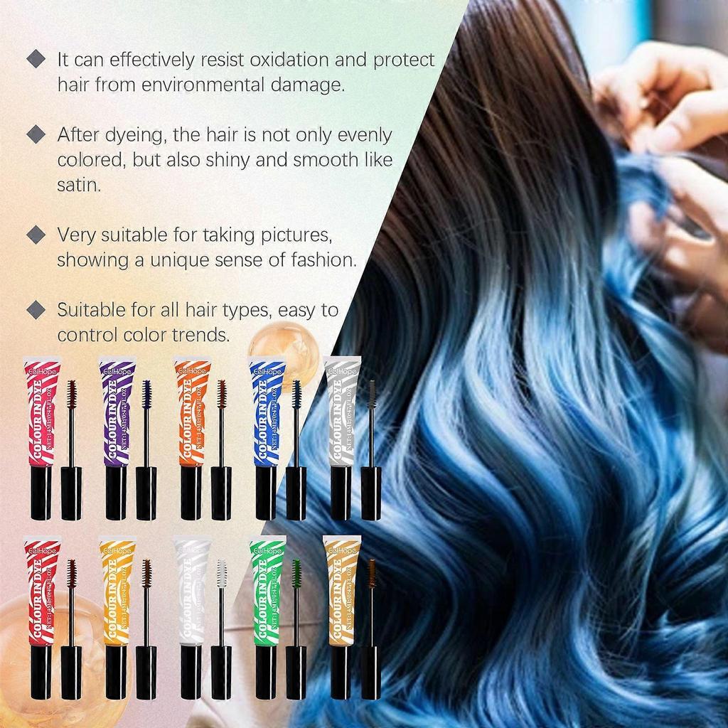 Eelhope Halloween Temporary Hair Dye Set Diy Colorful Hair Dye For Vibrant Hair