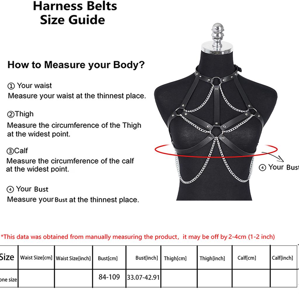 Sexy Punk Style Women Stylish Adjustable Body Chains Suitable For Holiday Party Gift Role Play Wear Accessory For Women
