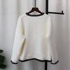 Autumn and Winter New Design Sense Knitted Double-sided Woolen Cardigan Loose Temperament Sweater Jacket Women