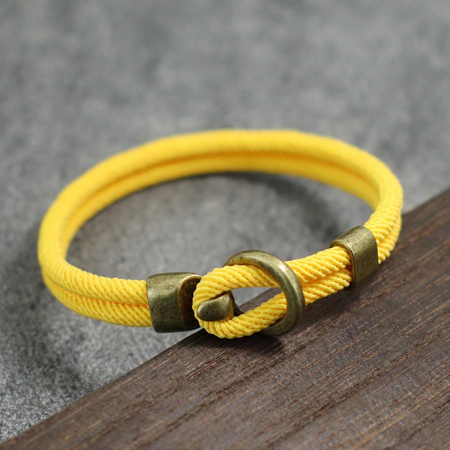 Fashion Man Bracelet Bilayer Thread Nautical Braclet Hiphop Rock Accesorios Hombre Multiple Colors Sizes Available Pulseria