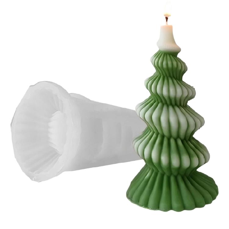 Silicone Molds Ornament Mold Christmas Tree Shape Silicone Candle Molds Candle Making Supply Silicone Texture for Candle