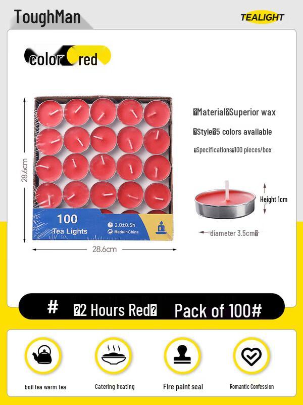 LIEI Smokeless Odorless Tea Light Candles