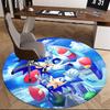 1pc Sonic the Hedgehog Anime Cartoon Design Round Carpet  Office Chair Mat, NonSlip Rug for Home Decor, Living Room, Bedroom, Game Room
