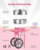 Commercial Cotton Candy Machine with Cart Sugar Floss Maker 1000W Party