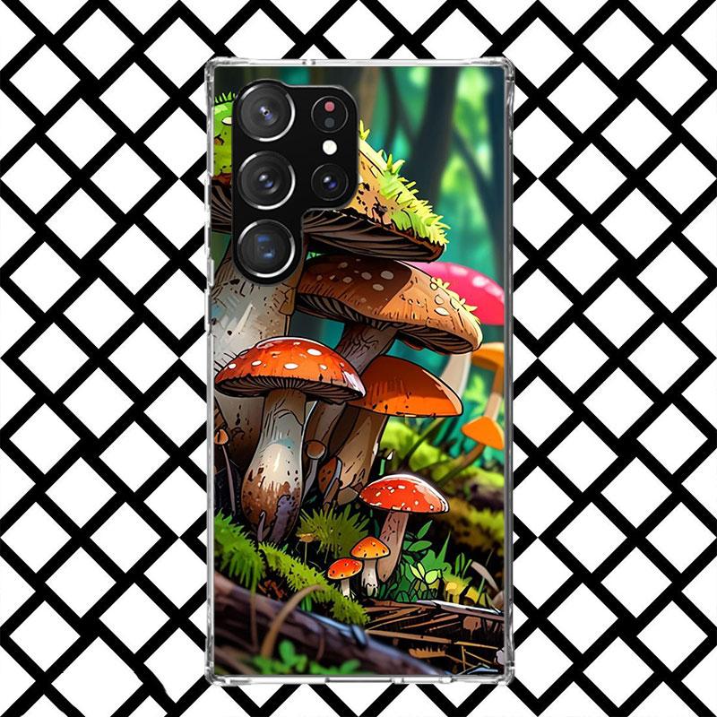 Colorful Mushroom Phone Case for Samsung Galaxy S26 S25 Edge S24 S23 Ultra S22 Plus S21 FE S20 + Soft Cover Print Fundas Galaxy