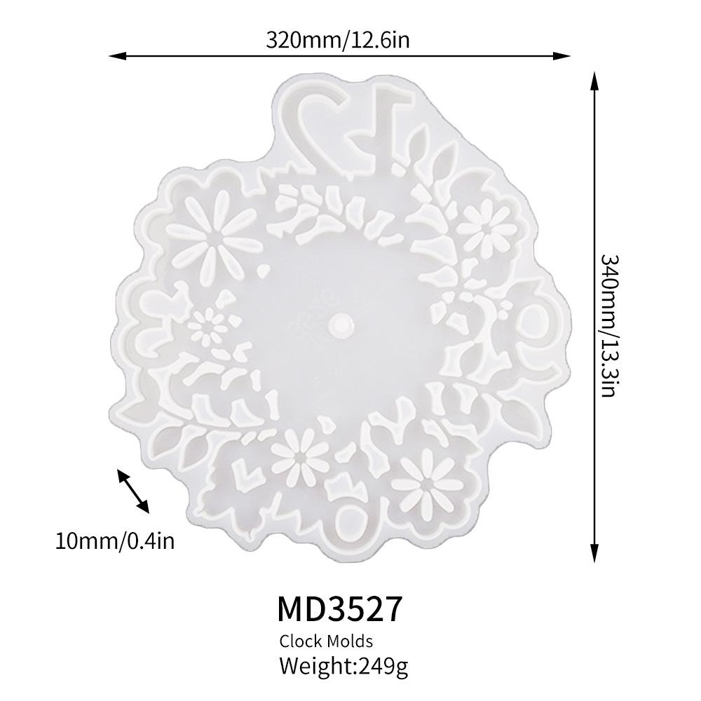 DIY Kulaté hodiny Silikonová forma s římskými číslicemi