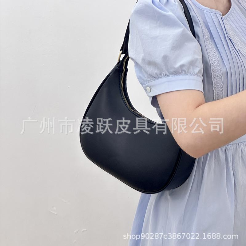 Single shoulder crescent bag summer new simple versatile underarm bag crossbody casual small bag women's bag light luxury