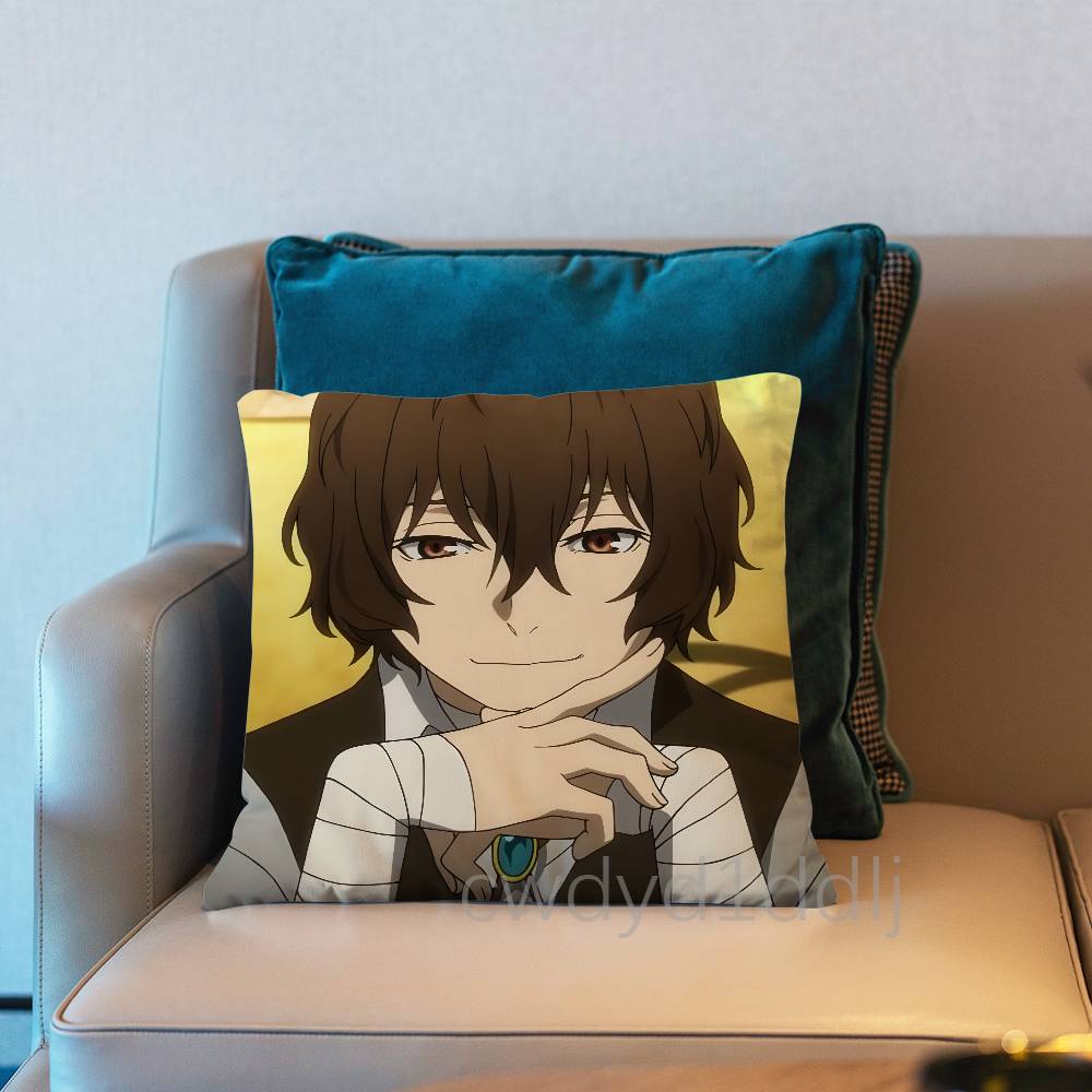 B-Bungo Stray D-Dogs Dazai Pillow Case Cover Square Sofa With For Pattern Comfortable Cushion Suitable Of Room