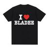 I Love Bladee Drain Gang Print T Shirts Summer Unisex Women Clothing Fashion TShirt Casual Cozy Cotton Short Sleeve Tshirts Tops