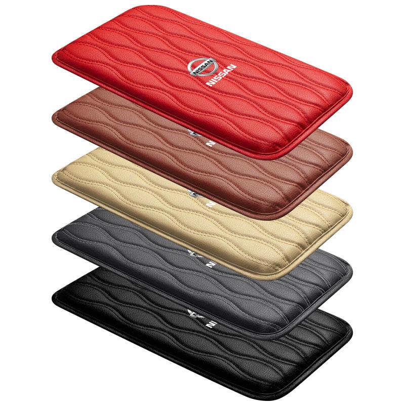 1Pcs Leather Auto Armrest Pads Protective Waterproof Hand Cushion Car Goods For Nissan Nismo Qashqai J11 J10 Juke X Trail T32 Tiida Leaf