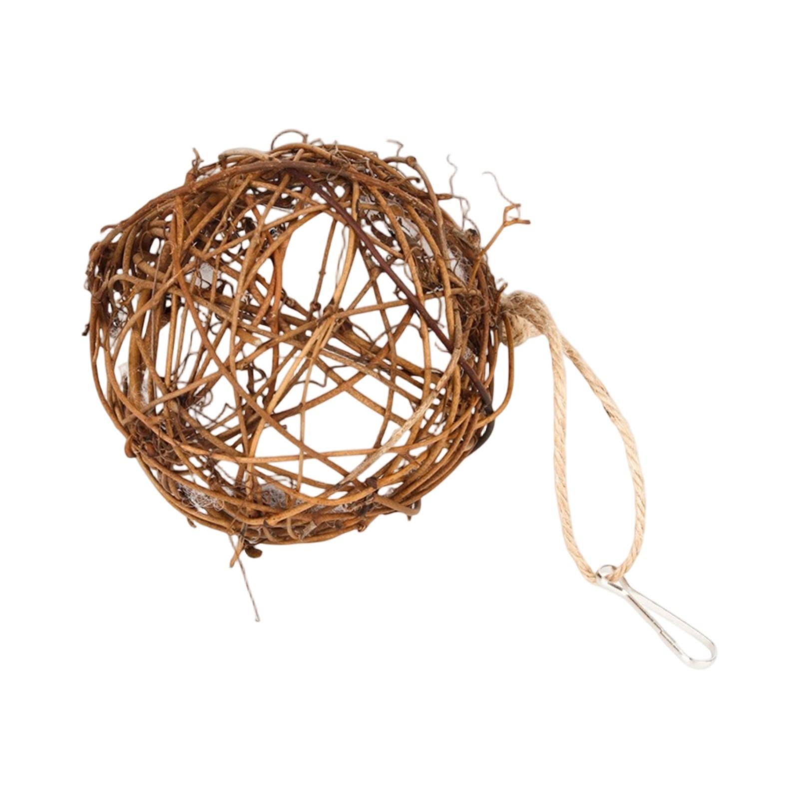 Birds Gnawing Toys Hanging Rattan Balls Drawing Bird Nests One Size