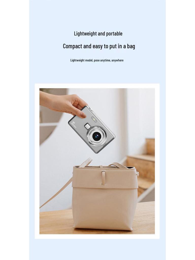 Appareil Photo Numérique Portable HD Rétro Style CCD pour Étudiants Q12 - Cadeau Parfait pour la Photographie en Extérieur