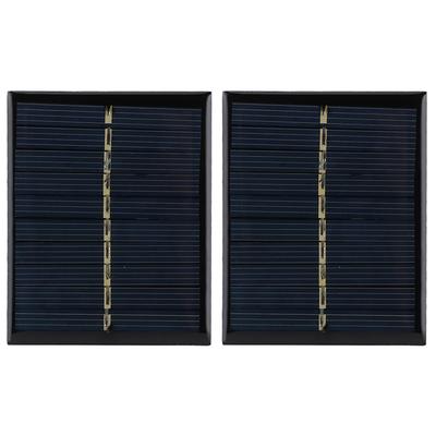 2 pièces/Ensemble 0.5W 5V Panneau Solaire en Polysilicium Carte de Charge pour Projets DIY Maison Jouets Chargeurs de Batterie
