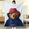 Paddington Print Flannel Blanket, High quality Comfortable for All Seasons, Home Decor, Warmth and Comfort, Perfect for Christmas Gifts