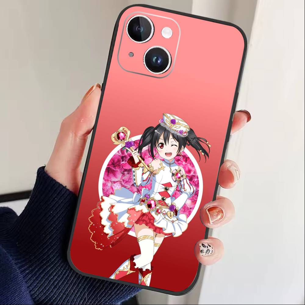 Kousaka Honoka-Love Live Phone Case For iPhone 17 16 15 14 13 12 Max Plus Silicone Black Cover