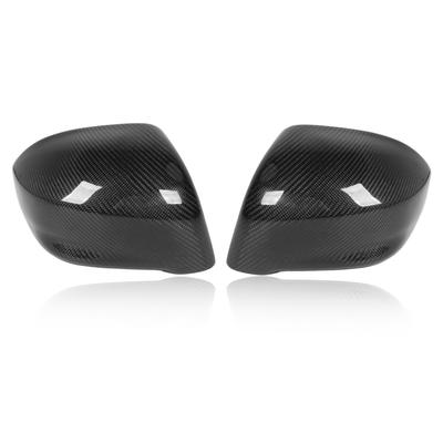 2PCS Side Rearview Mirror Cover Left Right Dry Carbon Fiber Scratch Resistant for GTR R35 2008 To