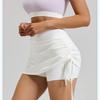 New Summer Wrinkled Sports Skirt Female Anti Exposure High Waisted Running Fake Two Piece Short Yoga Shorts for Women