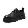 Fashion Summer New Platform Breathable Oxford Shoes Men's Loose Leather Shoes Hollow Thick Sole Formal Dress High Quality Men's Shoes