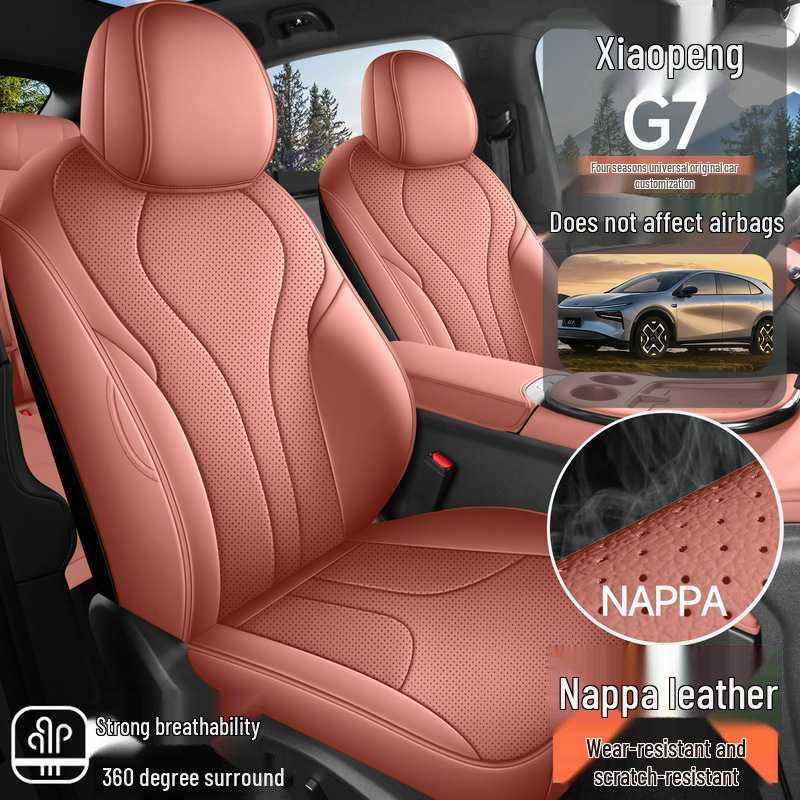 Xiaopeng G7 Four Seasons Leather Seat Cushion | Full Coverage, Universal Fit for Five-Seater.