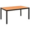 5 Piece Outdoor Dining Set in Black and Brown