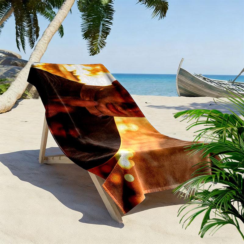 Noah Print Beach Towel, Large Soft Quick Dry Towel for Beach Camping Swimming
