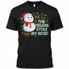Funny Snowman Christmas T Shirt The Vegans Stole My Nose Holiday Graphic Tee