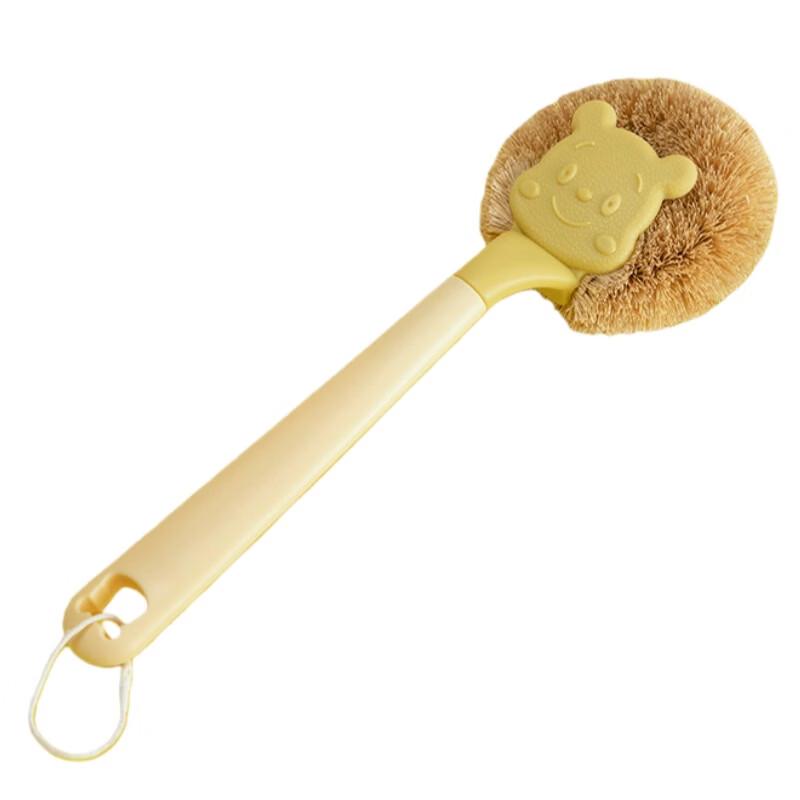 Qianxing Natural Coconut Coir Little Bear Long Handle Dish Brush