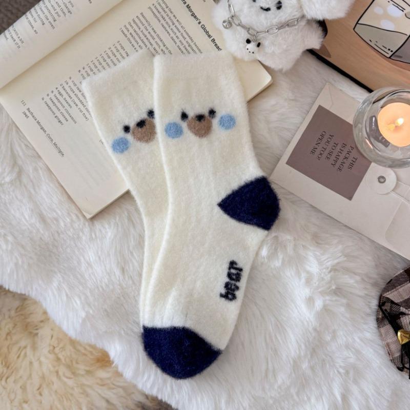 Australische Samtsocken für Mädchen, Süß, Verdickt und Warm, Flauschige Hausbodensocken, Postpartale Schlafsocken, Australische Samt-Bodensocken