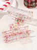 6Pcs Christmas Hair Clips Claw Snowflake Snowman Candy Design Hair Accessories White Transparent Cartoon Hair Clips for Women