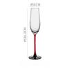 European Style Red Lever Champagne Glass Home Premium Feeling Creative Glass Red Wine Glass Highball Glass High-grade Wine Set