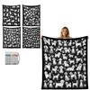 DIY Coloring Throw Blanket with Pens for Adults Kids Creative Activity