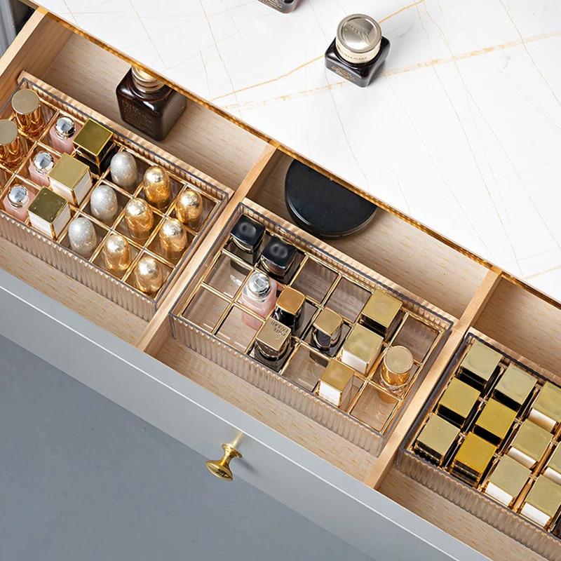 Detachable Desktop Lipstick Transparent Multi Cell Cosmetic Shelf
