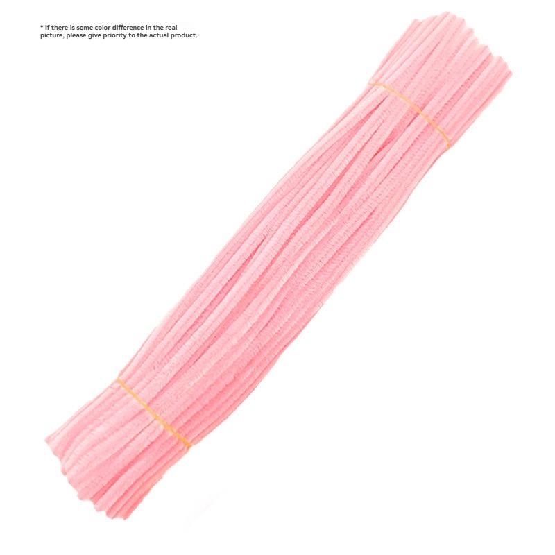 Plush Stick 100pcs Twisting Bar Chenille Stems Wire Pipe Kids Toys DIY Strips Creative Hobby Material Stem Iron Felt Wires