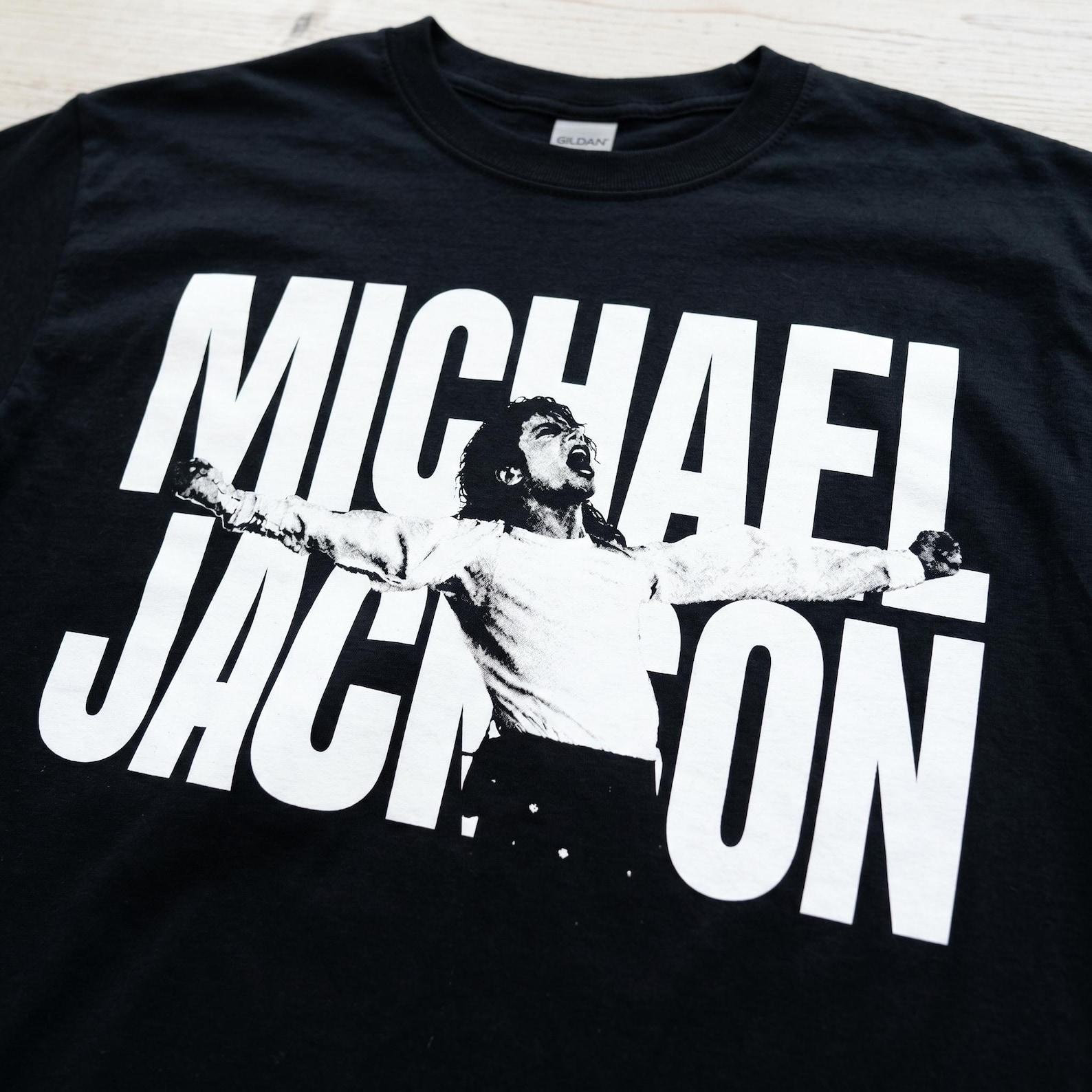 Michael Jackson Pop Icon Graphic Tee | White Text XL