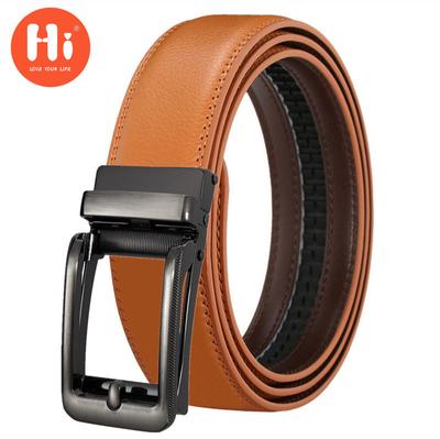 Hallo Herren-Ledergürtel, luxuriöse Designer-Gürtel für Herren, hochwertiger männlicher Metallschnallengürtel