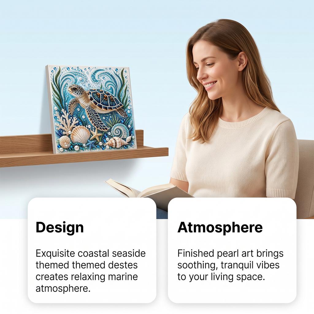 Ocean Theme Pearl Art DIY Kit Octopus, Calm Joyful Parent Child Interactive Sea Craft Toy