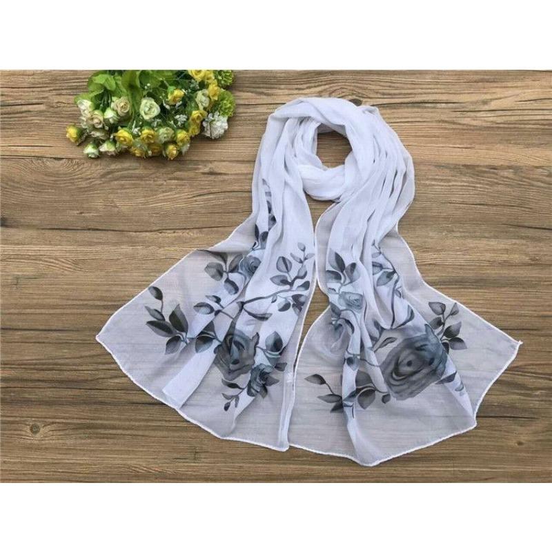 New Blackout Beach Towel Summer Air Conditioning Shawl Chiffon Scarf Temperament Celebrity Women's Gauze Scarf