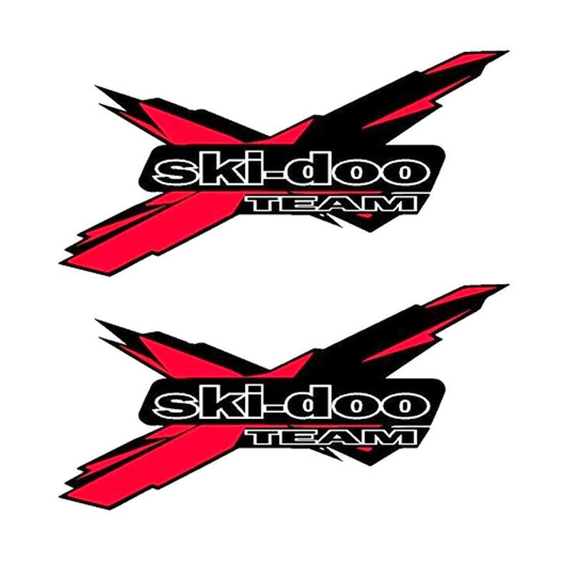 2pcs for TEAM Ski-Doo Logo Vinyl Snowmobile Graphic Sticker Decal 20cm