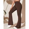 European & American Women's Casual Knitted Flared High Waist Yoga Pants