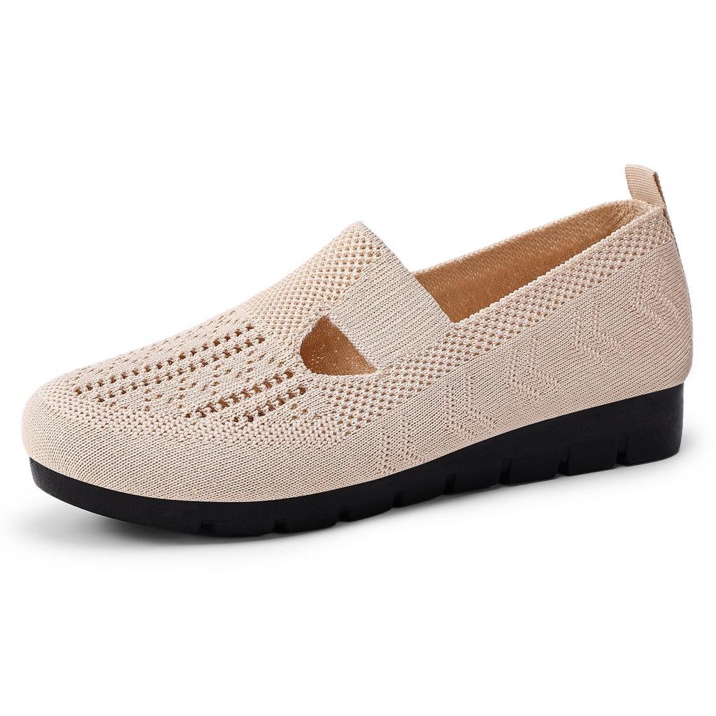Women's Spring Breathable Slip-On Casual Shoes - Comfortable Soft Sole, Plus Size Available